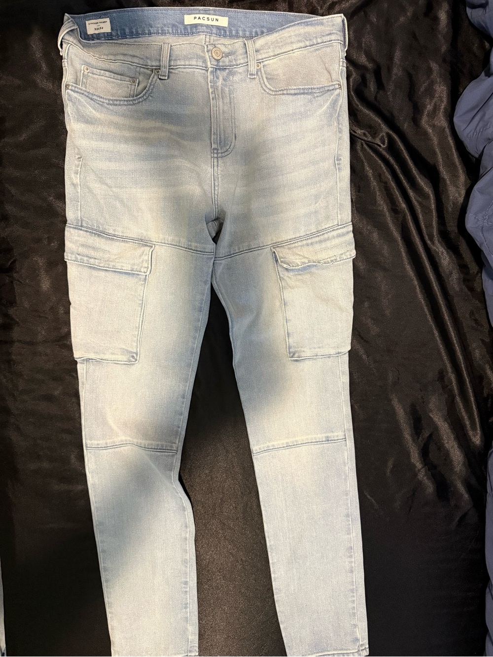 PacSun Light Blue Slim Cargo Jeans for Men